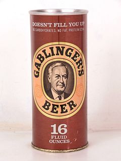 1967 Gablinger's Beer 16oz One Pint Tab Top Can T151-12 New York (Brooklyn) New York