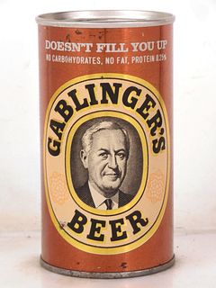 1966 Gablinger's Beer 12oz Tab Top Can T66-25f New Bedford Massachusetts