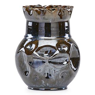 GEORGE OHR Vase with folded rim