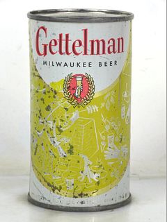 1956 Gettelman Milwaukee Beer 12oz Flat Top Can 69-10 Milwaukee Wisconsin