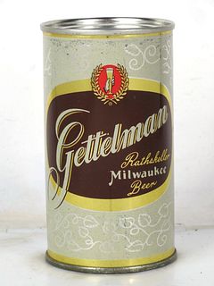 1957 Gettelman Rathskeller Beer 12oz Flat Top Can 69-04 Milwaukee Wisconsin