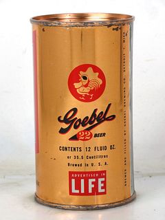 1956 Goebel 22 Beer LIFE 12oz Flat Top Can 71-03.3 Detroit Michigan