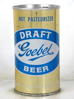 1963 Goebel Draft Beer 12oz Tab Top Can T69-18 Detroit Michigan