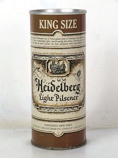 1968 Heidelberg Light Pilsener Beer 16oz One Pint Tab Top Can T153-05 Atlanta Georgia