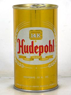 1964 Hudepohl Pure Grain Beer 12oz Tab Top Can T77-39.2 Cincinnati Ohio