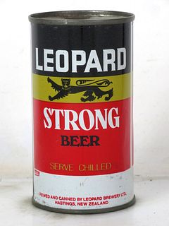 1967 Leopard Strong Beer 12oz Flat Top Can Hastings New Zealand
