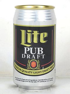 1982 Lite Pub Draft Beer (Test) 12oz Tab Top Can Undocumented Milwaukee Wisconsin