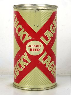 1957 Lucky Lager Beer 12oz Flat Top Can 93-38b Vancouver Washington