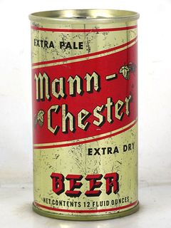 1965 Mann-Chester Beer 12oz Tab Top Can T91-20v Unpictured. Los Angeles California