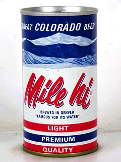 1965 Mile Hi Beer 12oz Tab Top Can T93-40 Denver Colorado