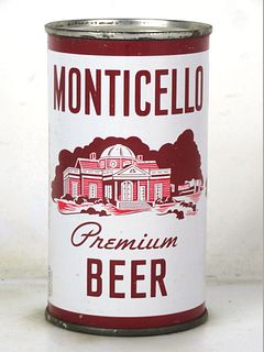 1956 Monticello Premium Beer 12oz Flat Top Can 100-26 Norfolk Virginia