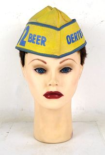 1950 Oertel's '92 Lager Beer Brewery Worker's Hat Louisville Kentucky