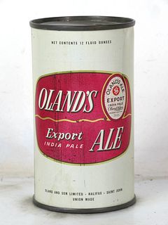 1958 Oland's Export Ale 12oz Flat Top Can Halifax Canada