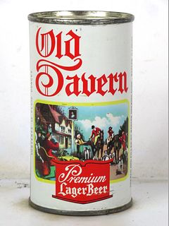 1960 Old Tavern Lager Beer 12oz Flat Top Can 108-25 Warsaw Illinois
