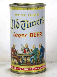 1962 Old Timers Lager Beer 12oz Flat Top Can 108-29 West Bend Wisconsin