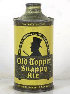 1937 Old Topper Snappy Ale 12oz Cone Top Can 178-07 Rochester New York