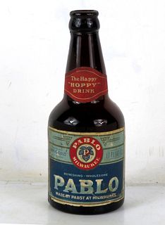 1922 Pablo Tonic 10oz Paper Label Bottle Milwaukee Wisconsin