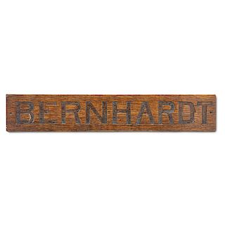 ROYCROFT Roycroft Inn room sign "Bernhardt"