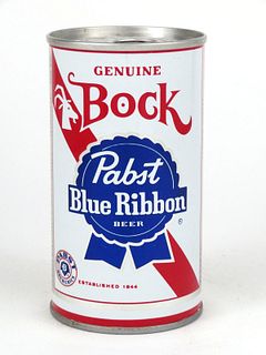 1969 Pabst Blue Ribbon Bock Beer 12oz Tab Top Can T106-36 Milwaukee Wisconsin