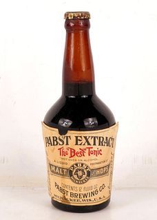 1920 Pabst Extract (Full) 12oz Paper Label Bottle Milwaukee Wisconsin