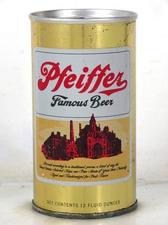 1966 Pfeiffer Famous Beer 12oz Tab Top Can T108-19 Saint Paul Minnesota