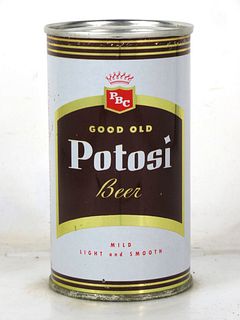 1955 Potosi Beer 12oz Flat Top Can 116-26v2 Potosi Wisconsin