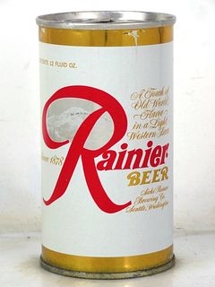 1965 Rainier Beer 12oz Tab Top Can T111-35.1f Seattle Washington