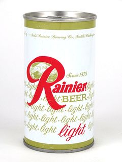 1969 Rainier Light Beer 12oz Tab Top Can T111-39 Seattle Washington