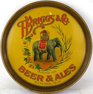 1914 T. Briggs & Co. Beer & Ales 12 inch Serving Tray Elmira New York