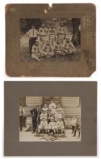 ANTIQUE BASEBALL TEAM PHOTOS, LOT OF TWO