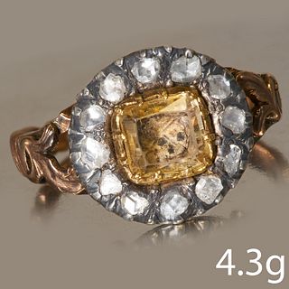 FINE GEORGIAN DIAMOND SKULL CLUSTER RING