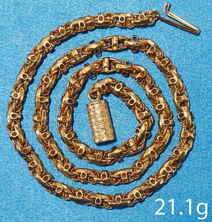 RARE AND UNUSUAL ANTIQUE LINK NECKLACE