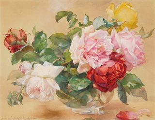 Louis de Schryver (French, 1862-1942)  watercolor