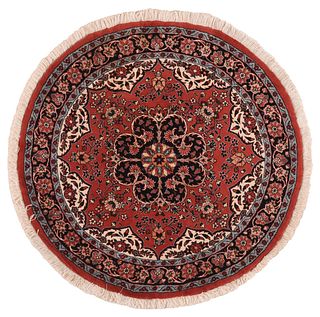 Very Fine Persian Bidjar Silk Flowers Rug