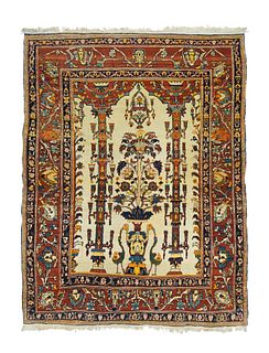 Antique Persian Hajijalili Tabriz Rug