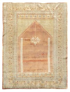 Antique Persian Silk Haji Jalili Tabriz  Rug