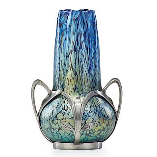 LOETZ Vase with pewter overlay