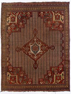 Antique Persian Khamseh Rug