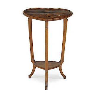 GALLE Heart-shaped marquetry side table