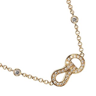 CARTIER AGRAPH 18K YELLOW GOLD NECKLACE