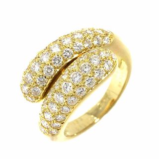 CARTIER PAVE DIAMOND DOUBLE MIMISISTER 18K YELLOW GOLD RING