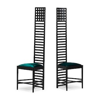 CHARLES R. MACKINTOSH; CASSINA Two chairs