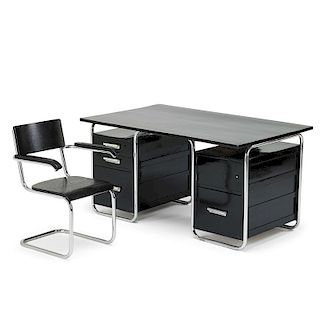 MARCEL BREUER Desk and chair