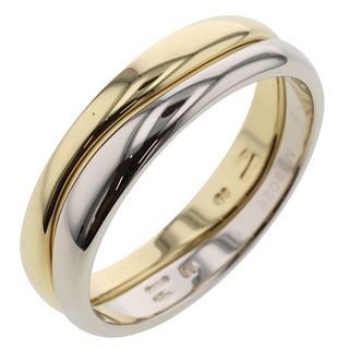 CARTIER LOVE ME TWO-ROW 18K YELLOW & WHITE GOLD RING