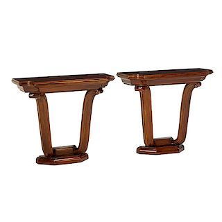 FRENCH ART DECO Pair of console tables