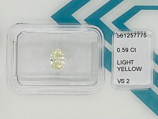 Natural Polished Diamonds 0,59 CTS LIGHT YELLOW - VS2 - IGI - UD30120-1