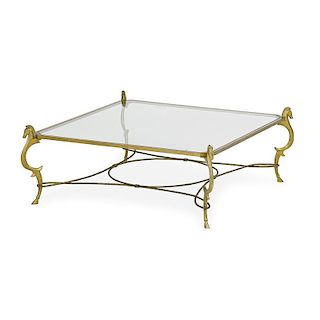 FRENCH Coffee table with horse finials