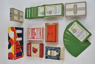 ADVERTISING PLAYING CARDS & POKER CHIPS