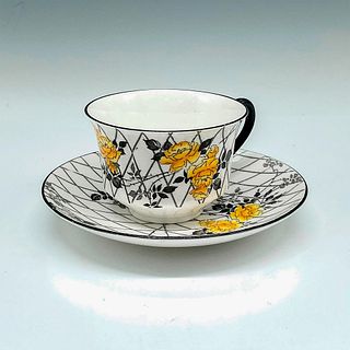 2pc Shelley Bone China Teacup and Saucer, Dorothy Perkins