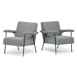 PACIFIC IRON (Attr.) Pair of lounge chairs